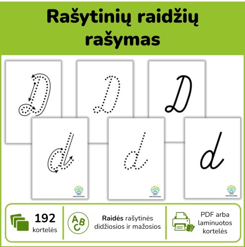 Abėcėlė rašytinėmis raidėmis (Nr. P97)