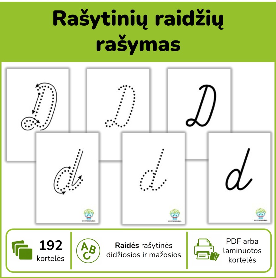 Abėcėlė rašytinėmis raidėmis (Nr. P97)