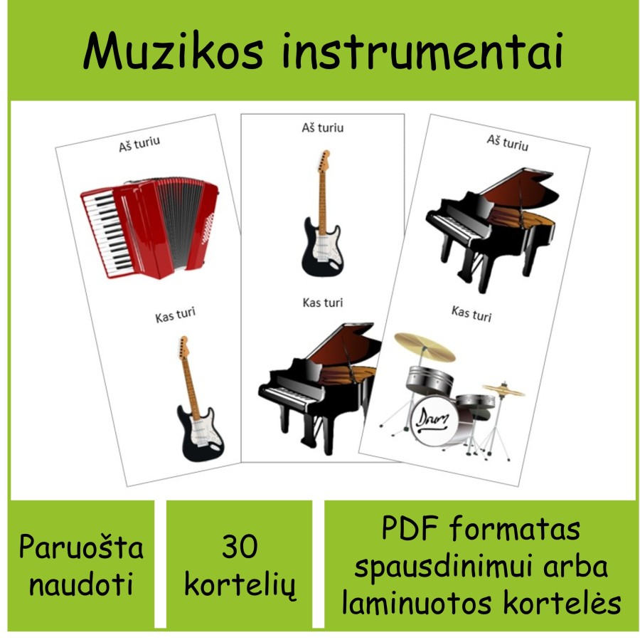 Aš turiu.. Kas turi..? Muzikos instrumentai (Nr. P67)