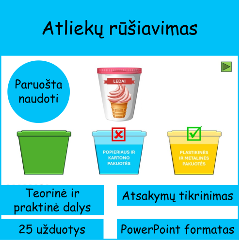 Atliekų rūšiavimas (Nr. 184)