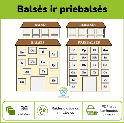 Balsės ir priebalsės (Nr. P4)