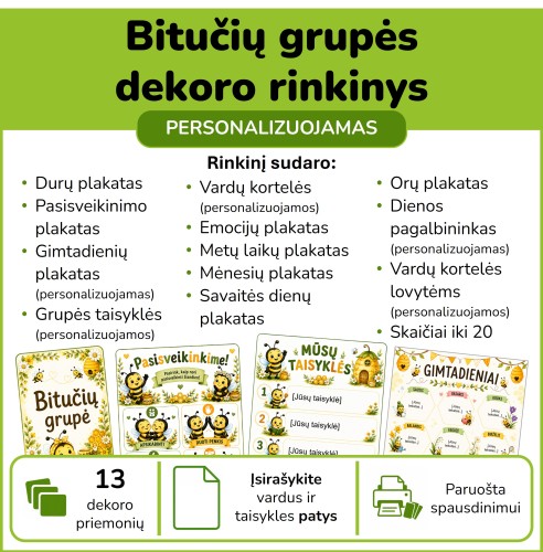 Bitučių grupės dekoro rinkinys (Nr. P182)