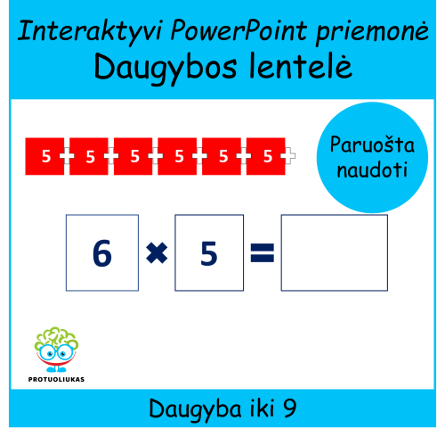 Daugybos lentelė (Nr. 155)