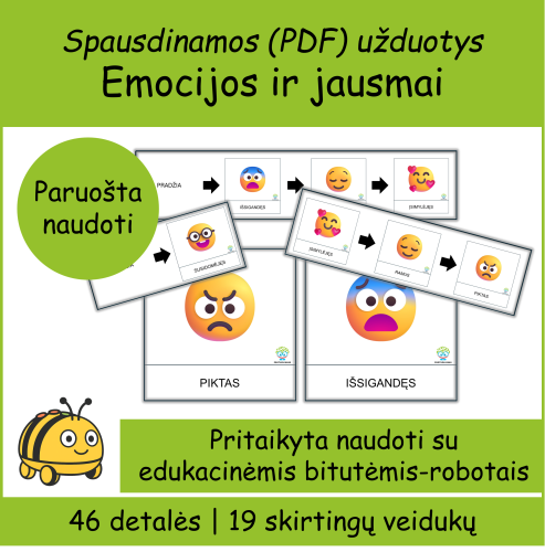 Emocijos (tinka Bee-bot) (Nr. P107)