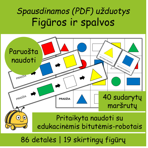 Formos ir spalvos (Bee-bot) (Nr. P104)