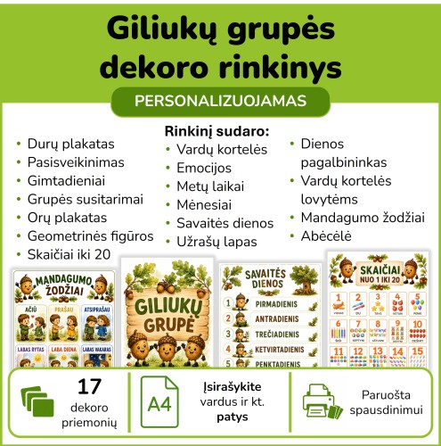 Giliukų grupės dekoro rinkinys (Nr. P219)