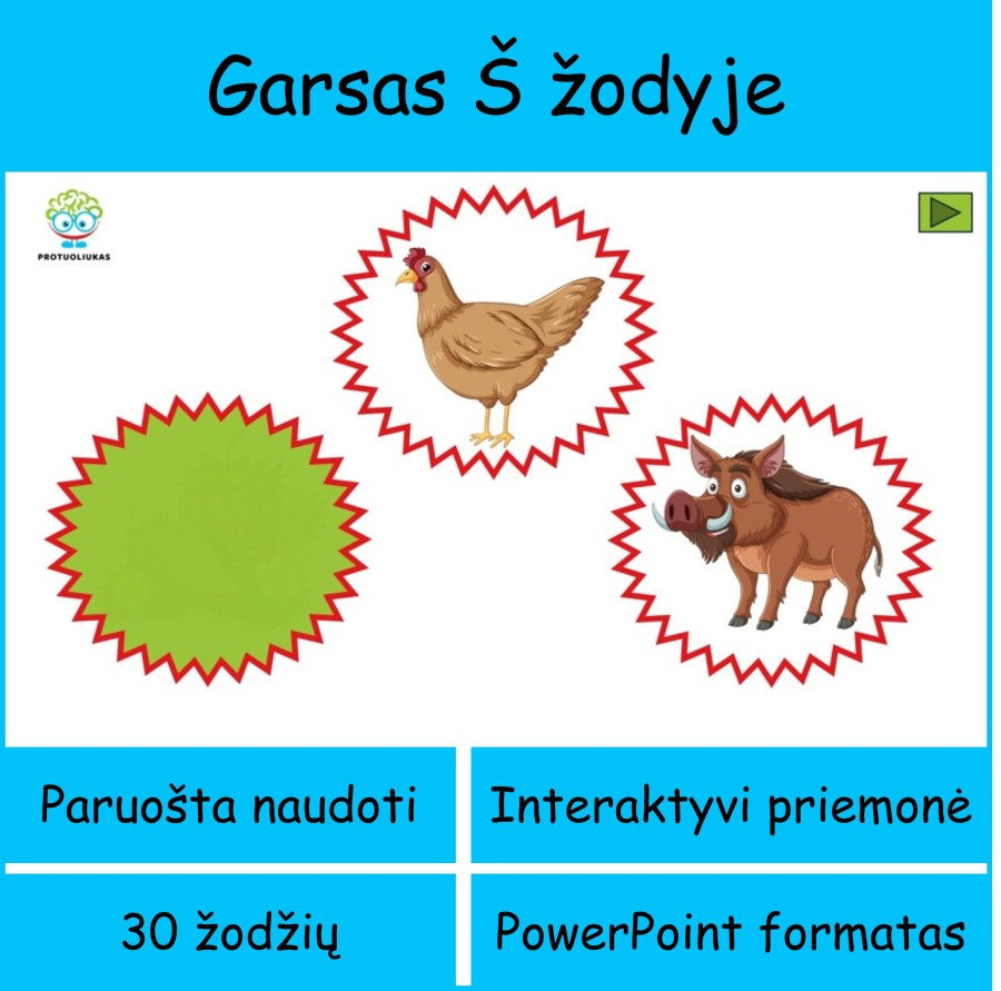 Interaktyvi priemonė „Garsas Š žodyje“ (Nr. 189)