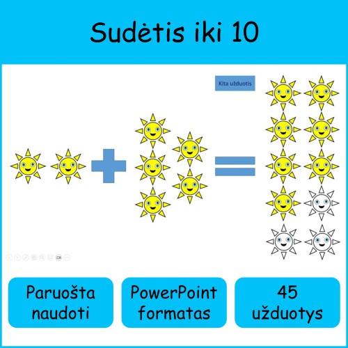 Interaktyvi priemonė „Sudėtis iki 10“ (Nr. 187)