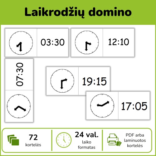 Laikrodžių domino (Nr. P34)