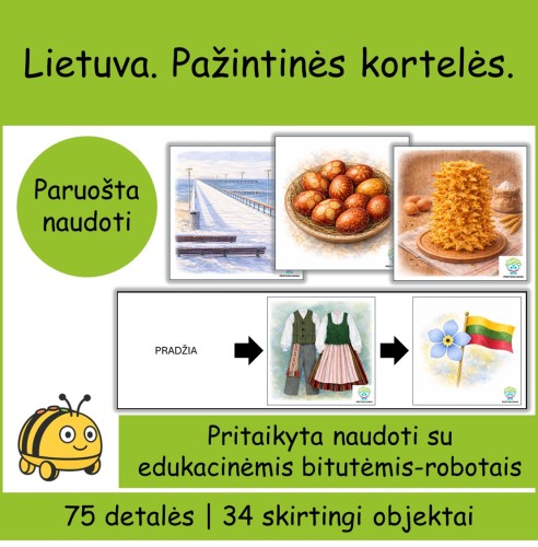 Lietuva (tinka Bee-bot edukacinėms bitutėms) (Nr. P134)