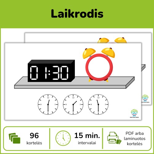 Mechaninis ir elektroninis laikrodis (Nr. P124)