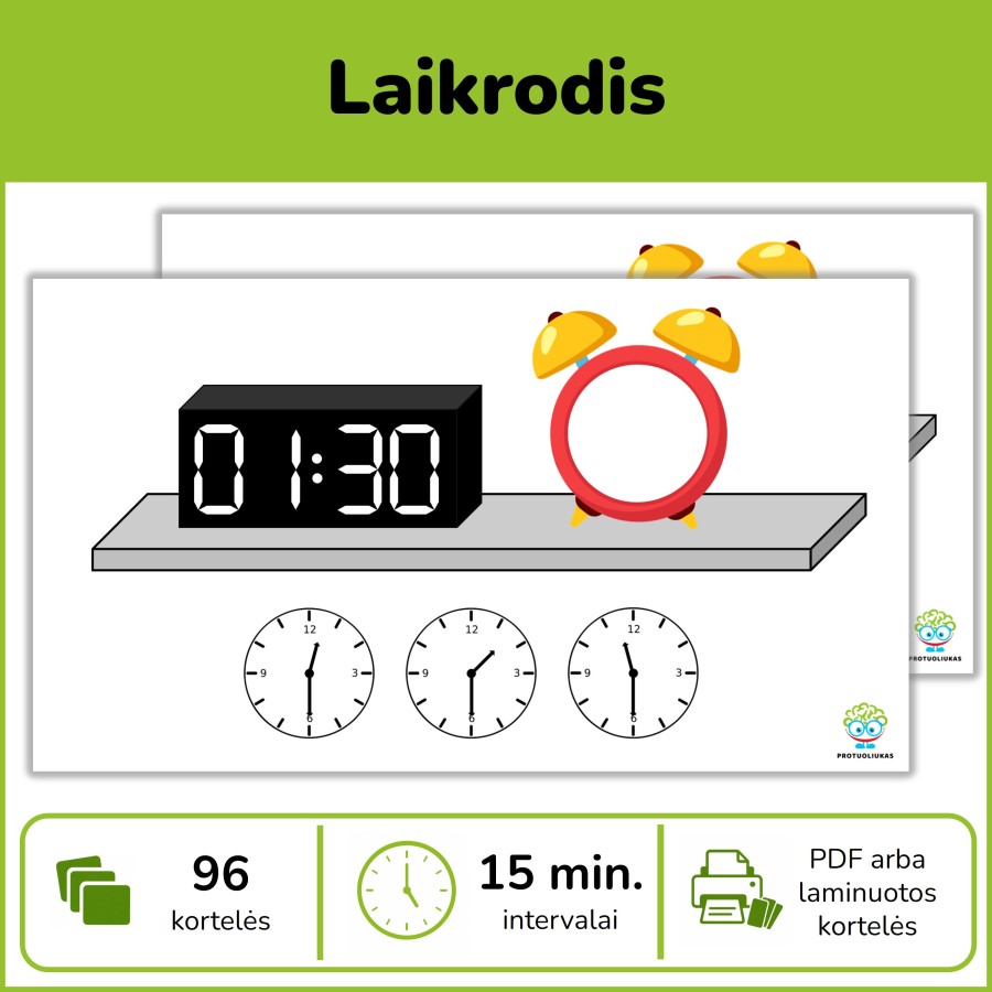 Mechaninis ir elektroninis laikrodis (Nr. P124)