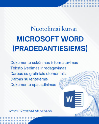 Microsoft Word mokymai (pagrindai)