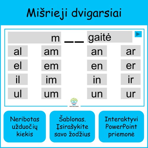 Mišrieji dvigarsiai (šablonas) (Nr. 201)