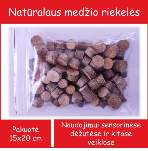 Natūralaus medžio riekelės