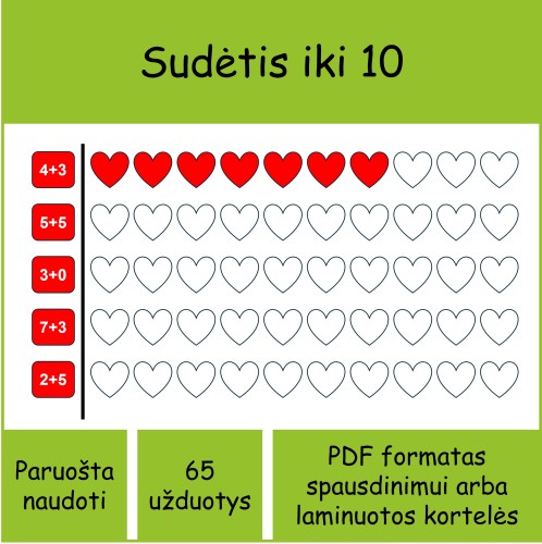 Sudėtis iki 10 (Nr. P125)