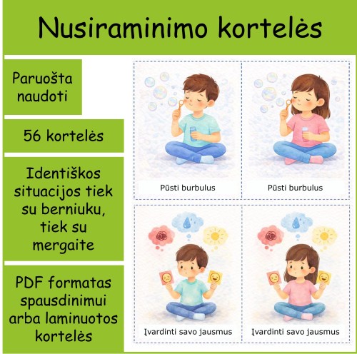 Nusiraminimo kortelės (Nr. P135)