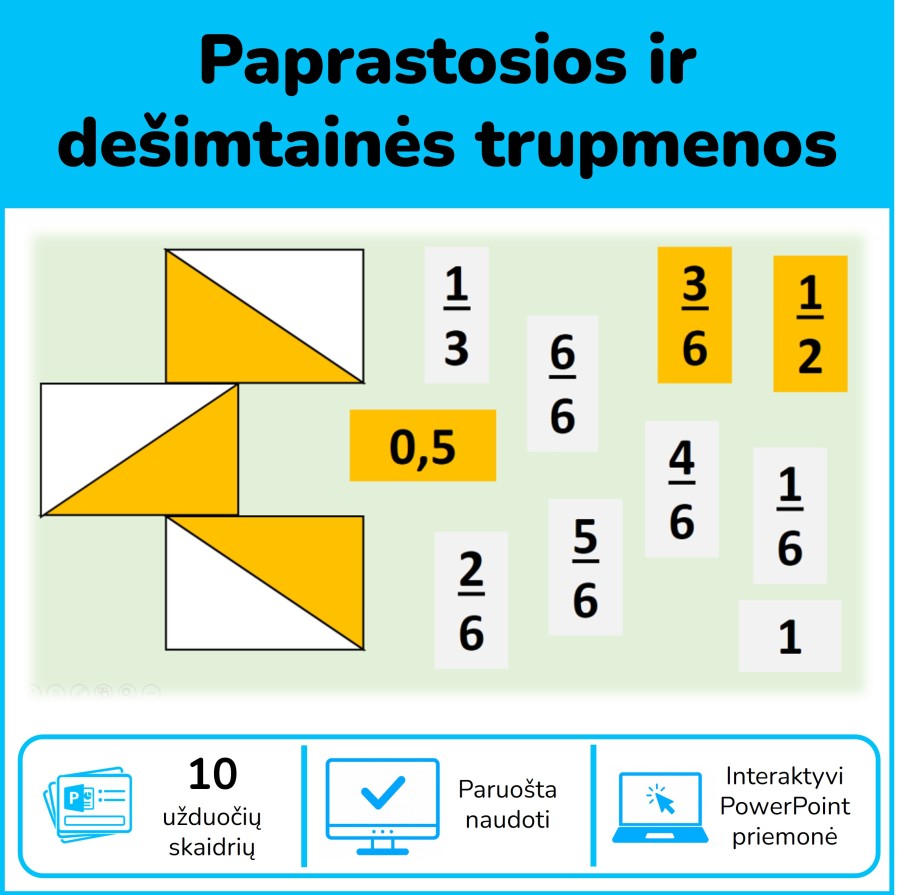 Paprastosios ir dešimtainės trupmenos (Nr. 63)