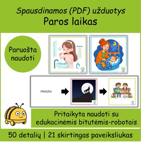 Paros laikas (tinka Bee-bot) (Nr. P119)
