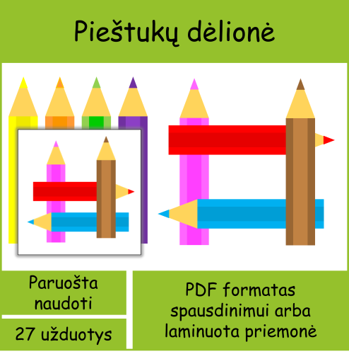 Pieštukų dėlionė (Nr. P38)