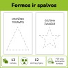 Plokštumos figūros ir spalvos (Nr. P37)