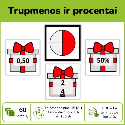 Procentai ir trupmenos (Nr. P40)