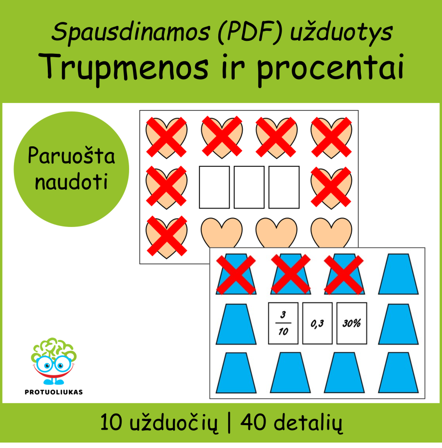 Procentai ir trupmenos (Nr. P6)