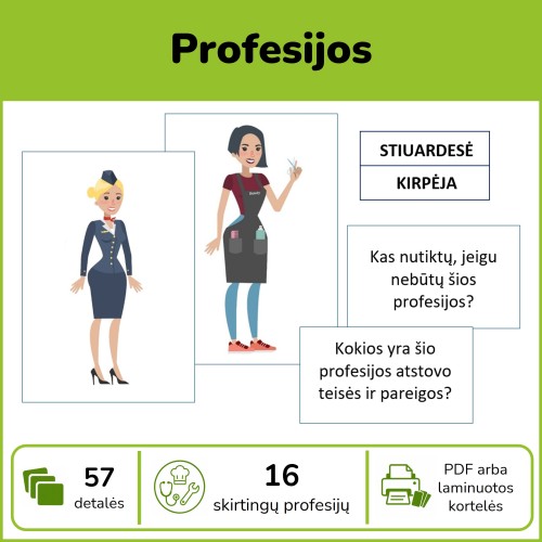 Profesijų pažinimo kortelės vaikams (Nr. P42)