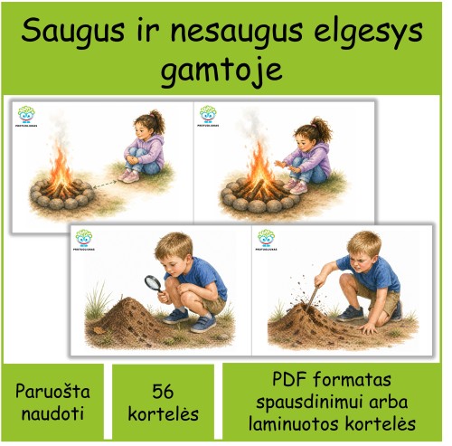 Saugus ir nesaugus elgesys gamtoje (Nr. P164)