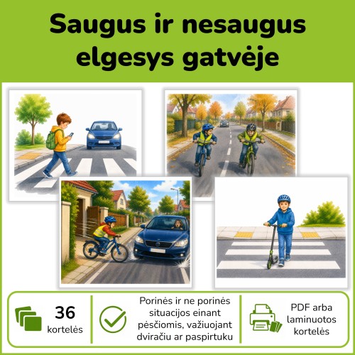 Saugus ir nesaugus elgesys gatvėje (Nr. P184)