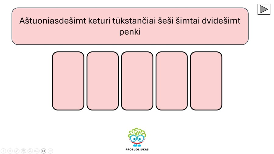 Skaičiai žodžiais ir skaitmenimis (Nr. 215)