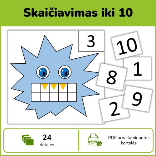 Skaičiavimas iki 10 (Nr. P17)