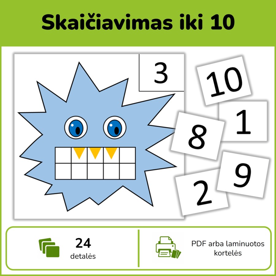 Skaičiavimas iki 10 (Nr. P17)