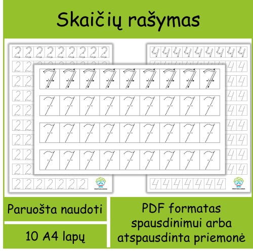 Skaičių rašymas (Nr. P144)