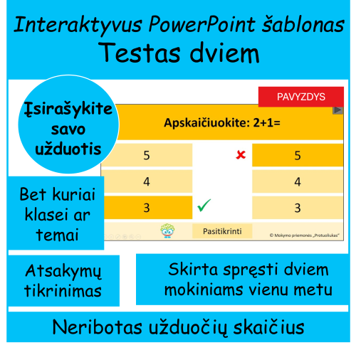 Testas dviems (šablonas) (Nr. 169)