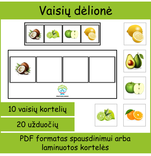 Vaisių dėlionė (Nr. P93)