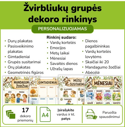 Žvirbliukų grupės dekoro rinkinys (Nr. P214)