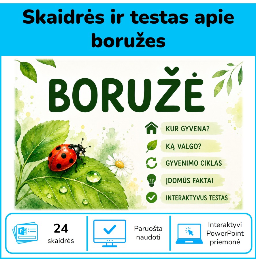 Boružė. Skaidrės ir testas (Nr. 265) Boružė. Skaidrės ir testas (Nr. 265)