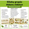 Ežiukų grupės dekoro rinkinys (Nr. P192)