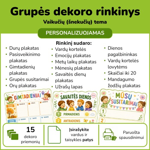 Šnekučių grupės dekoro rinkinys (Nr. P200)