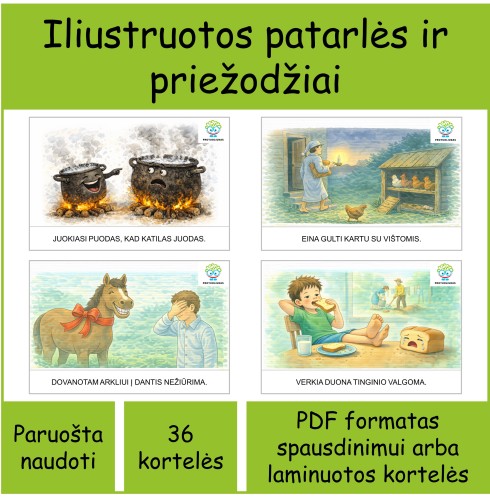 Iliustruotos patarlės ir priežodžiai (Nr. P151)
