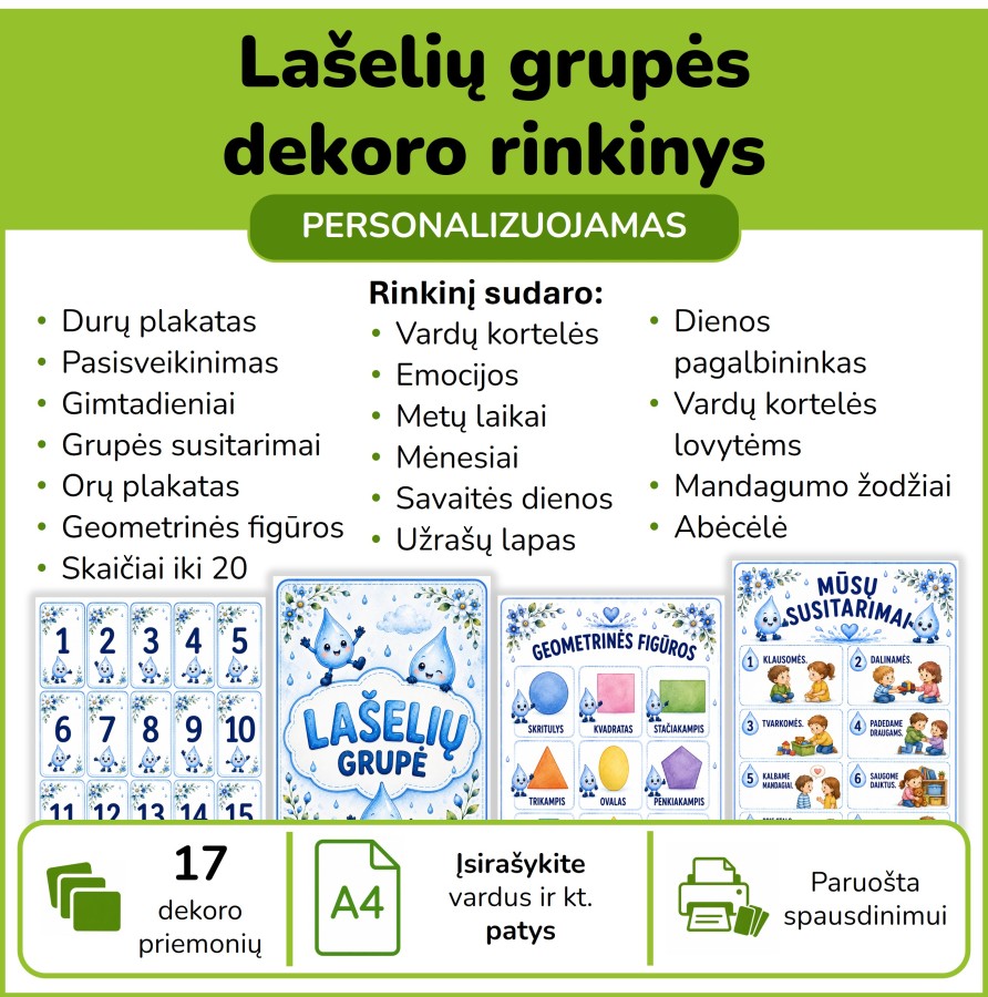 Lašelių grupės dekoro rinkinys (Nr. P220) Lašelių grupės dekoro rinkinys (Nr. P220)