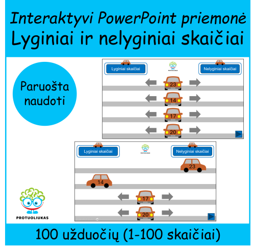 Lyginiai ir nelyginiai skaičiai (Nr. 225)