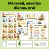 Mėnesiai, savaitės dienos ir orai | Nykštukų tema (Nr. P176)