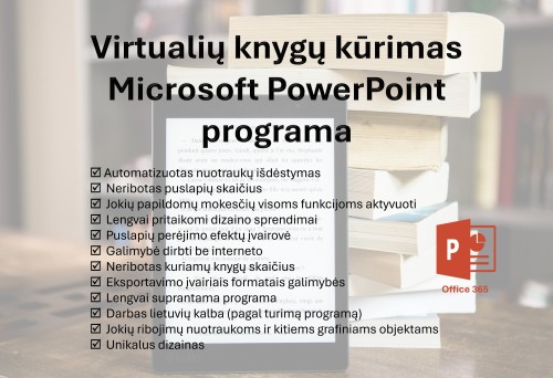 Mokymai „Virtualios knygos kūrimas MS PowerPoint“