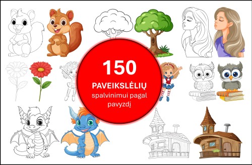 Nuspalvink pagal pavyzdį - 150 paveikslėlių (Nr. P94)