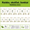 Raidės, skaičiai, ženklai | Nykštukų tema (Nr. P172) Raidės, skaičiai, ženklai | Nykštukų tema (Nr. P172)