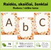 Raidės, skaičiai, ženklai | Rudens / miško tema (Nr. P173) Raidės, skaičiai, ženklai | Rudens / miško tema (Nr. P173)