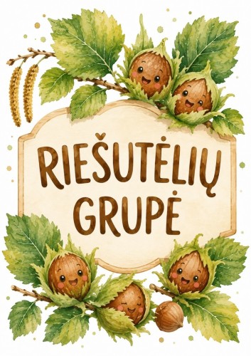 Riešutėlių grupės dekoro rinkinys (Nr. P225)