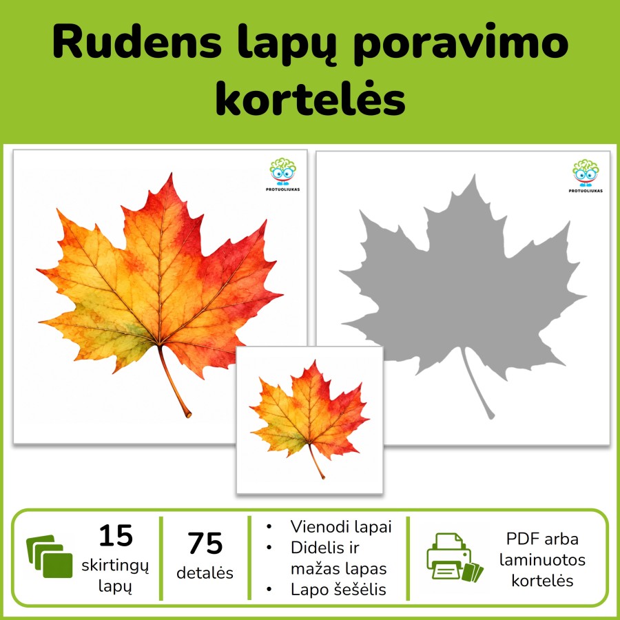 Rudens lapų poravimo kortelės (Nr. P235)